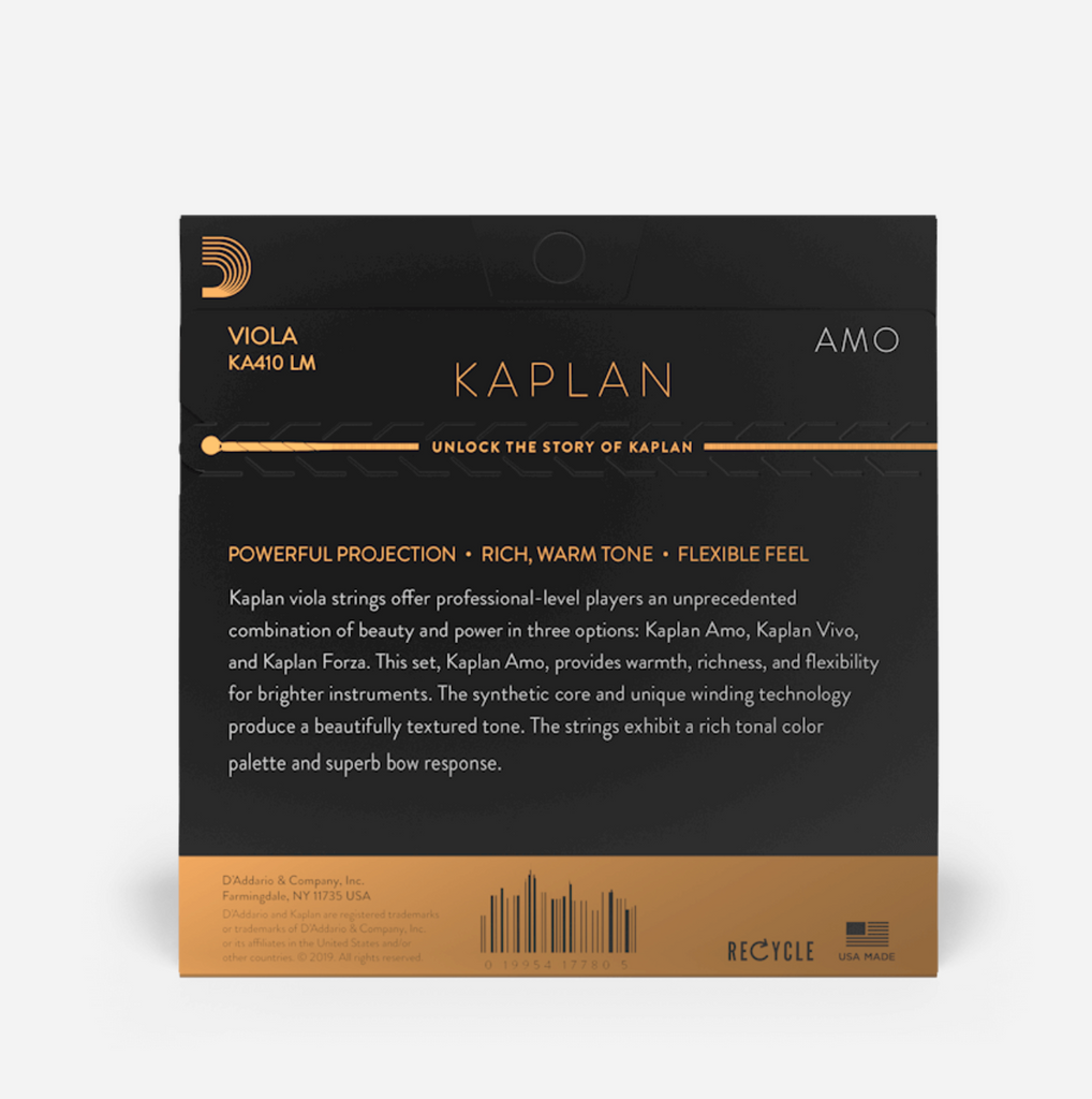 Kaplan Amo 中提琴弦 - 中張力 - 長弦